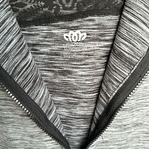 Maurice’s in Motion Heather Grey Lace Activewear Hoodie Size S - Picture 6 of 6